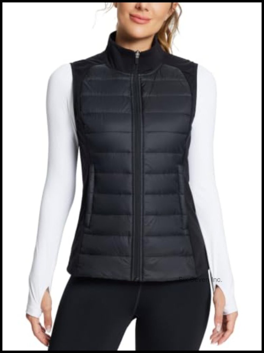 baleaf Womens Lightweight Warm Puffer Vest Winter Running Sleeveless Jacket